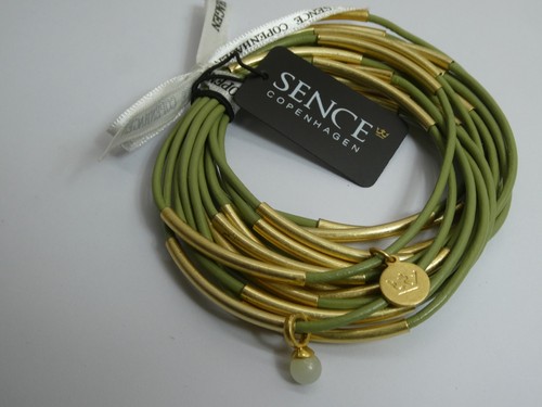 Armband leder green - leder,