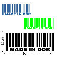 2x Aufkleber Made in DDR 9cm