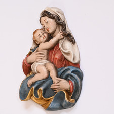 Heiligenfigur Holz Relief
