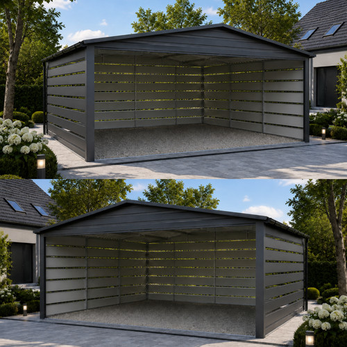 Modernes carport 5x5 metall - 5x5, m