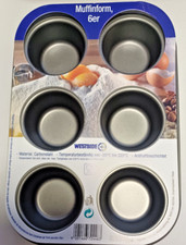 Westside Muffinbackform für 6 Muffins / Cup Cake Backform, antihaftbeschichtet