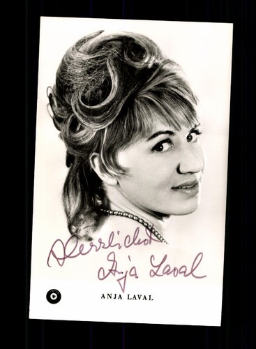 Anja laval autogrammkarte - laval,