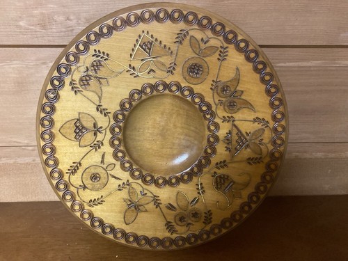 Handbemalter holzteller - handbemalter,
