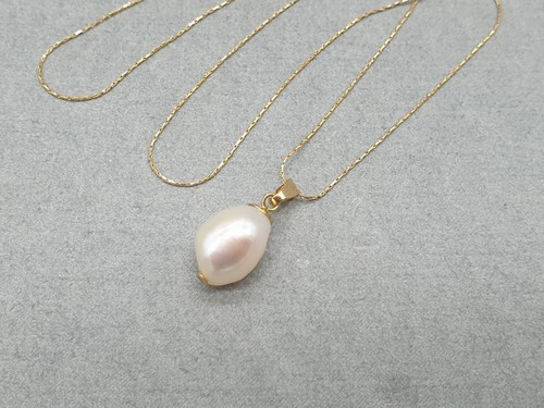 Gelbgold zuchtperlen - 14,