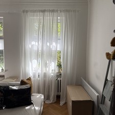 4 Gardinen mit Kräuselband Schlaufen Vorhänge Weiß Deco