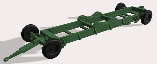 Raf type bomb trolley - bomb,