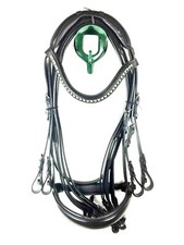 Kandare Kandarenzaum magic anatomisch genickschonend komplett mit Zügeln schwarz