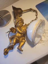 Antike Figurenlampe Engel Putto , Deckenleuchte Hängelampe,