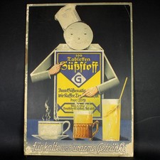 uraltes Pappschild Süßstoff