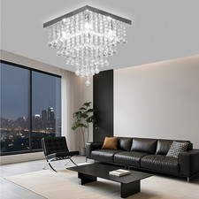 Kristall Deckenlampe Dimmbar Kristallperlen Kronleuchter Wohnzimmer Schlafzimmer