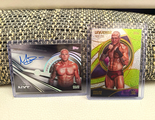 Topps wwe nxt myles borne - wwe,