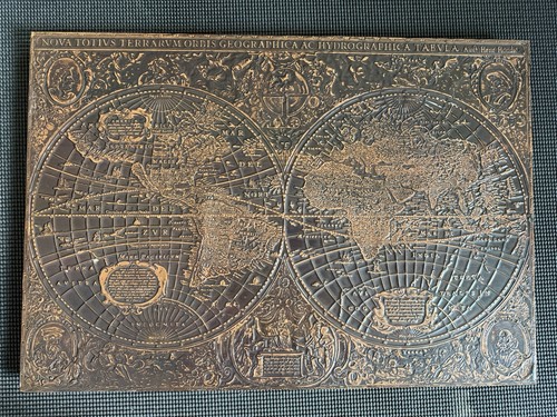 Metallrelief wandkarte - metallrelief,