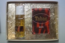 d66) Vintage Duft Geschenkset Taxor Cosmetic Flasche Tabac  &  Seife W. Germany
