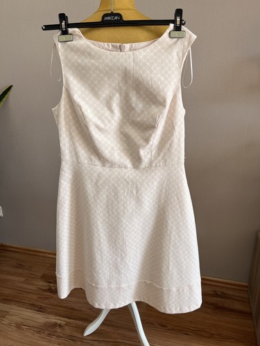 Businesskleid beige weiß - businesskleid, gr