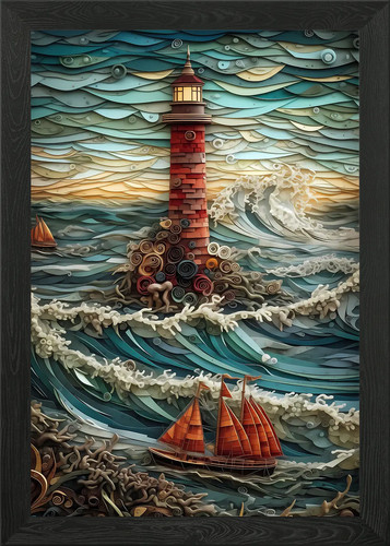 Leuchtturm papier quilling - papier,