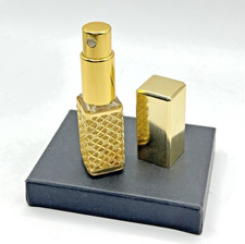 Eleganter goldener Parfümzerstäuber – Vintage Nachfüllflakon aus Metall