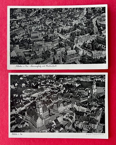 Döbeln 1938 luftbild - ak,