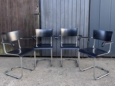 Ein Set 4 Bauhaus Thonet Mart Stam Armlehnstuhl B 43 F  um 1933