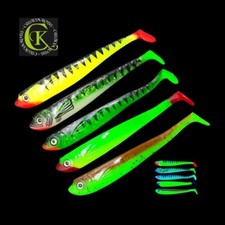 5x 10cm Gummifisch UV Aktiv