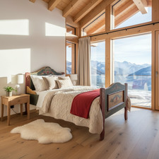 Voglauer  Bett Landhaus 1800 grün retro Holzbett Einzelbett Kinderbett Gästebett