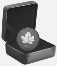 Maple Leaf 2025 - Kanada - Elegant Maple Leaf - Black Rhodium 1 Oz Silber