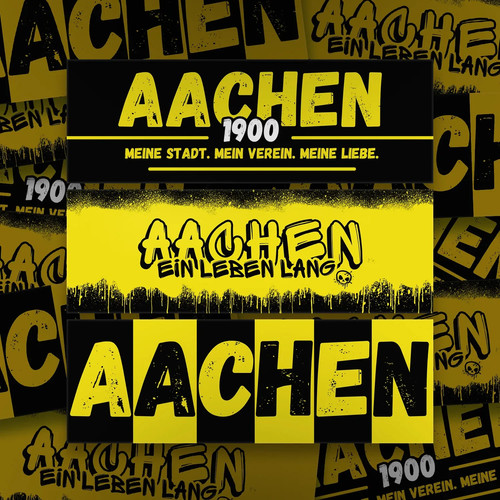 300x aachen aufkleber - aufkleber/, sticker