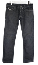 Diesel Safado Stretch 003A7 Herrenjeans W31 Regular Fit Knopf Fly Dunkelblau