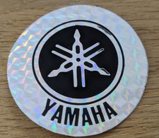 ORIGINAL YAMAHA Silber GLITTER SILBER Tank Aufkleber-Sticker 70 / 80er 6cm