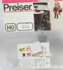 H0 Baustellenschild + Absperrung Bausatz Preiser 754 neuw. OVP