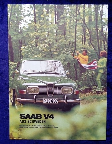 Saab originale werbung - saab, v4,