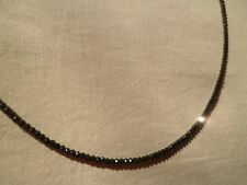 Schöne Halskette mit Spinell, schwarz facettiert, 40 - 45 cm, 925 Silber, Herz
