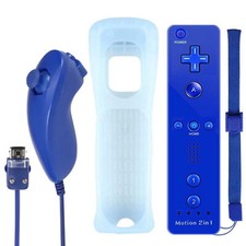 Remote Motion Plus Controller, Nunchuk dunkelblau - Nintendo Wii / U (NEU) 🆕✅