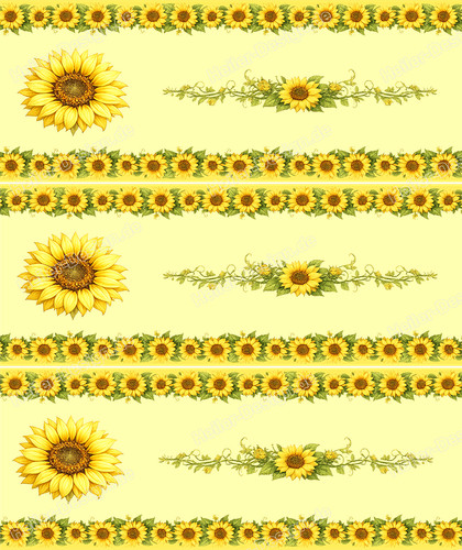 Wandborduere sonnenblumen - wandborduere,