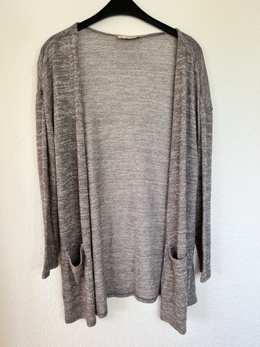 Cardigan offen grau meliert