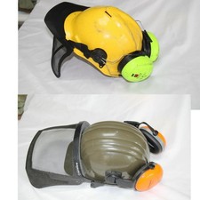 Forstschutzhelm Forsthelm Waldarbeiterhelm Set Gesichts- und Gehörschutz Peltor