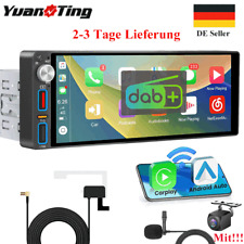 Autoradio 1Din mit 6.9 Zoll Bildschirm Apple CarPlay Bluetooth DAB+ Cam FM Radio