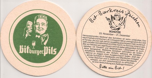 Bitburger alter bierdeckel - -,