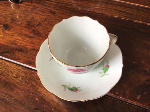 Meissen porzellan rote rose - porzellan,