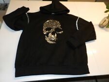 Pullover Pulli warm Skull Totenkopf Glitzer Damen Größe L Neu