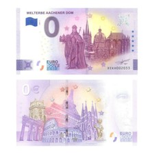 0 Euro Schein Welterbe Aachener Dom Souvenir Banknote Aachen Unikat €uroSouvenir