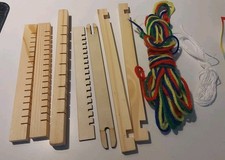 Web-Rahmen/ Webrahmen/ Handarbeit/ klein/ weben/ Komplett-Set/ Holz/ Kinder