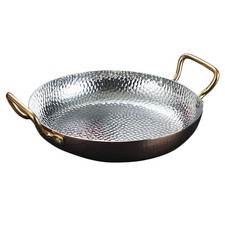  Haushalt heißer Topf täglich Paella Pan Paella Pan Griff Edelstahl Pfanne