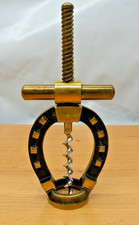 Korkenzieher Hufeisen Messing zugeschr. Walter Bosse Patina vintage Design