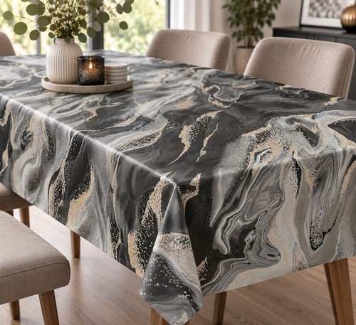 Pvc tischdecke sahara schwarz - sahara,