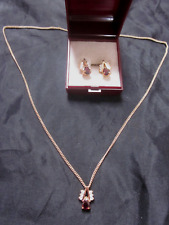 Echter  Granat Anhänger und Ohrringset mit Granat ein Traumset