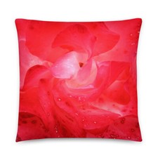 Kissen Rose rot, beidseitig