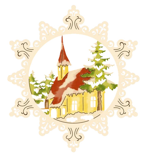 Fensterbild deko kirche 23 - fensterbild, "