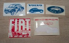 5 Aufkleber Alte Autos Porsche