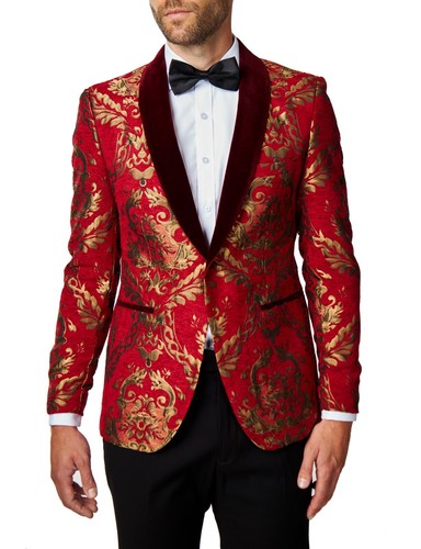 Herren gold brokat - gold, paisley