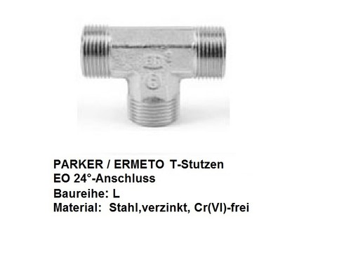 Parker ermeto t stutzen - t, t-stutzen